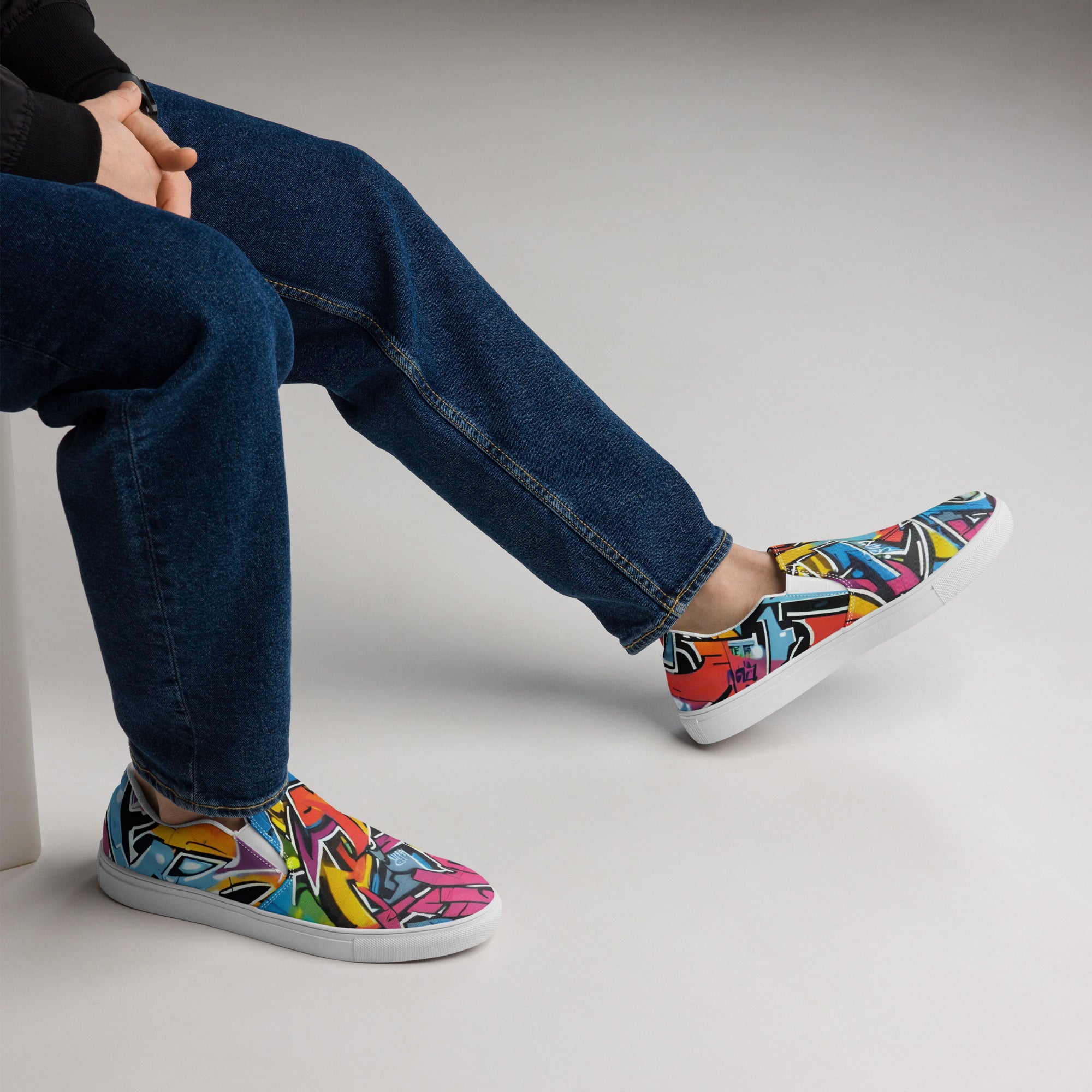 Graffiti canvas shoes hotsell